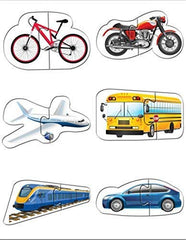 Kidz Valle Transport Early Start 2 Piece Puzzles for Age 12 Months and Above