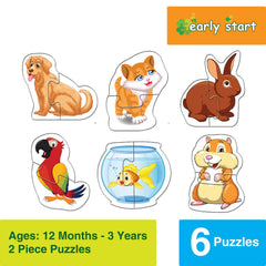 Kidz Valle Pets Early Start 2 Piece Puzzles for Age 12 Months and Above