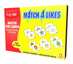 Kidz Valle Match-a-Like Match The Cards Game 48 Pairs ( 96 Cards)