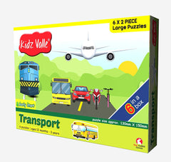 Kidz Valle Transport Early Start 2 Piece Puzzles for Age 12 Months and Above