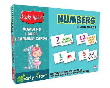 Kidz Valle Number Flash Cards - 25 Number, Early Start Learning Cards