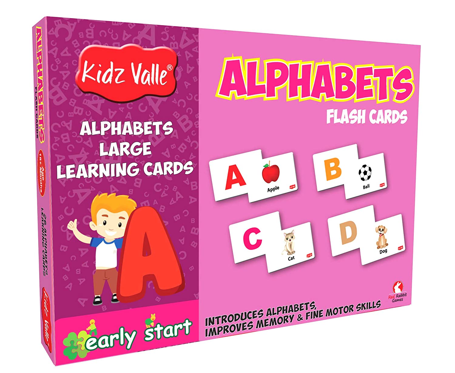 Kidz Valle Alphabets Flash Cards - 25 Number, Early Start Learning Cards