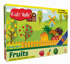 Kidz Valle Fruits Early Start 2 Piece Puzzles for Age 12 Months and Above