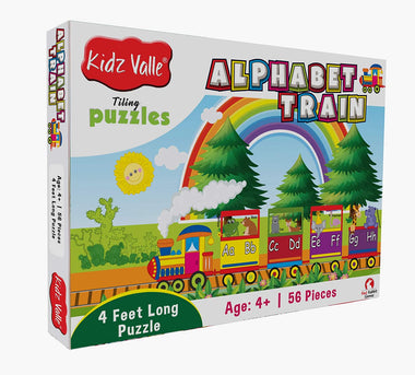 Kidz Valle Alphabet Train 4 Feet Long 56 Pieces Jigsaw Puzzle for Age 4 Years and Above,
