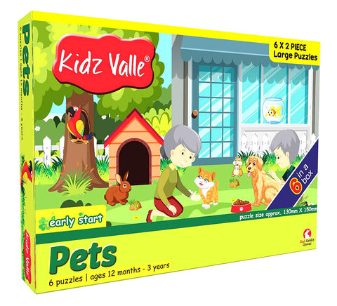 Kidz Valle Pets Early Start 2 Piece Puzzles for Age 12 Months and Above