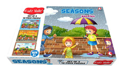 Kidz Valle Seasons Jigsaw Puzzle, Early Start Puzzles - Set of 3, 12 Piece Puzzles for Age 3 Years and Above, Size: 18.4 cm x 13.3 cm