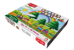 Kidz Valle Number Train 4 Feet Long 56 Pieces Jigsaw Puzzle for Age 4 Years and Above,
