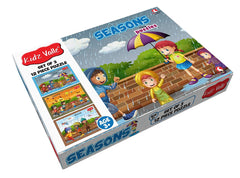 Kidz Valle Seasons Jigsaw Puzzle, Early Start Puzzles - Set of 3, 12 Piece Puzzles for Age 3 Years and Above, Size: 18.4 cm x 13.3 cm