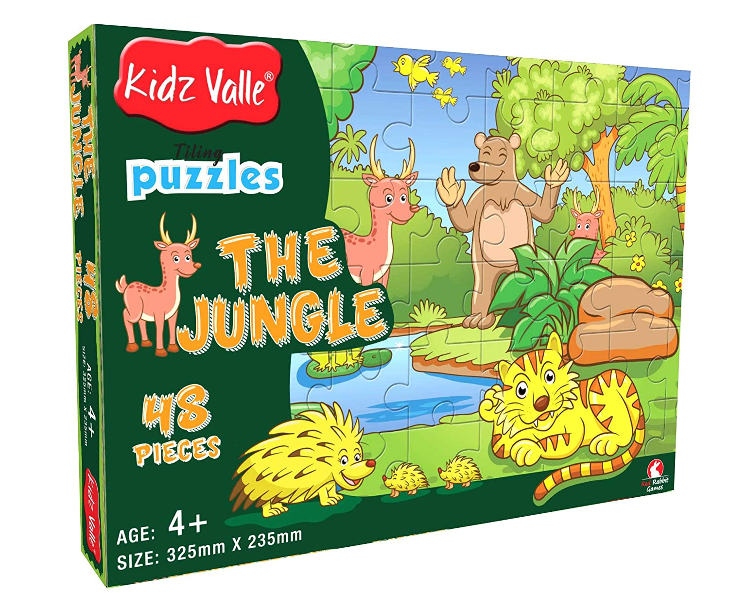 Kidz Valle The Jungle 48 Pieces Jigsaw Puzzle, for Age 4 Years and Above, Size: 32.5 cm X 23.5 cm