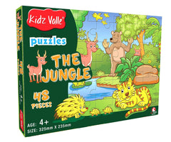 Kidz Valle The Jungle 48 Pieces Jigsaw Puzzle, for Age 4 Years and Above, Size: 32.5 cm X 23.5 cm