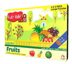 Kidz Valle Fruits Early Start 2 Piece Puzzles for Age 12 Months and Above