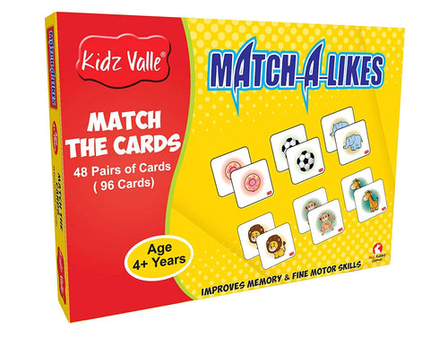 Kidz Valle Match-a-Like Match The Cards Game 48 Pairs ( 96 Cards)