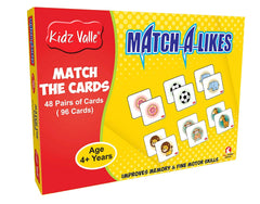 Kidz Valle Match-a-Like Match The Cards Game 48 Pairs ( 96 Cards)