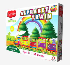 Kidz Valle Alphabet Train 4 Feet Long 56 Pieces Jigsaw Puzzle for Age 4 Years and Above,