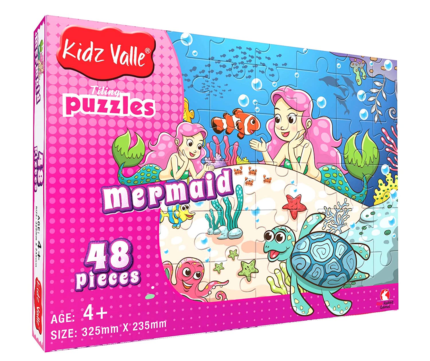 Kidz Valle Mermaid 48 Pieces Jigsaw Puzzle, for Age 4 Years and Above, Size: 32.5 cm X 23.5 cm