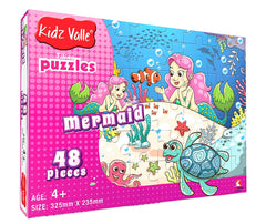 Kidz Valle Mermaid 48 Pieces Jigsaw Puzzle, for Age 4 Years and Above, Size: 32.5 cm X 23.5 cm