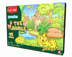Kidz Valle The Jungle 48 Pieces Jigsaw Puzzle, for Age 4 Years and Above, Size: 32.5 cm X 23.5 cm