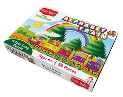 Kidz Valle Alphabet Train 4 Feet Long 56 Pieces Jigsaw Puzzle for Age 4 Years and Above,