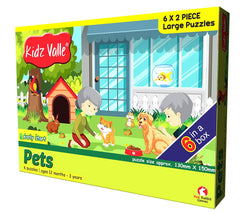 Kidz Valle Pets Early Start 2 Piece Puzzles for Age 12 Months and Above