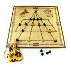 Kidz Valle Goats & Tigers , ADU Huli Aata , ADU Puli Aatam, Punjitam, Bagh Bakri or Pulikatta, Indian Traditional Board Game Board Game